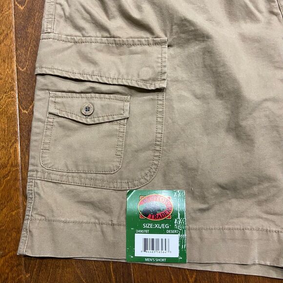 Boston Traders Vintage NWT Cargo Utility Tan Brown Shorts Cotton Men's Size XL - Picture 2 of 7